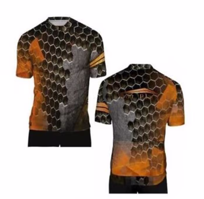 Camisas de ciclismo expostas na loja