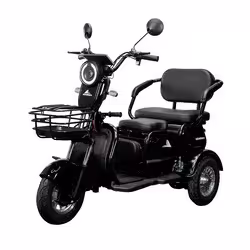 Triciclo elétrico WeHawk Mult 3 WX-T03 preto, de três lugares